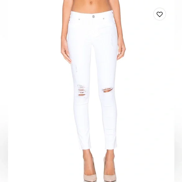 Hudson Nico Dreamer Denim in White Distressed - Picture 1 of 11